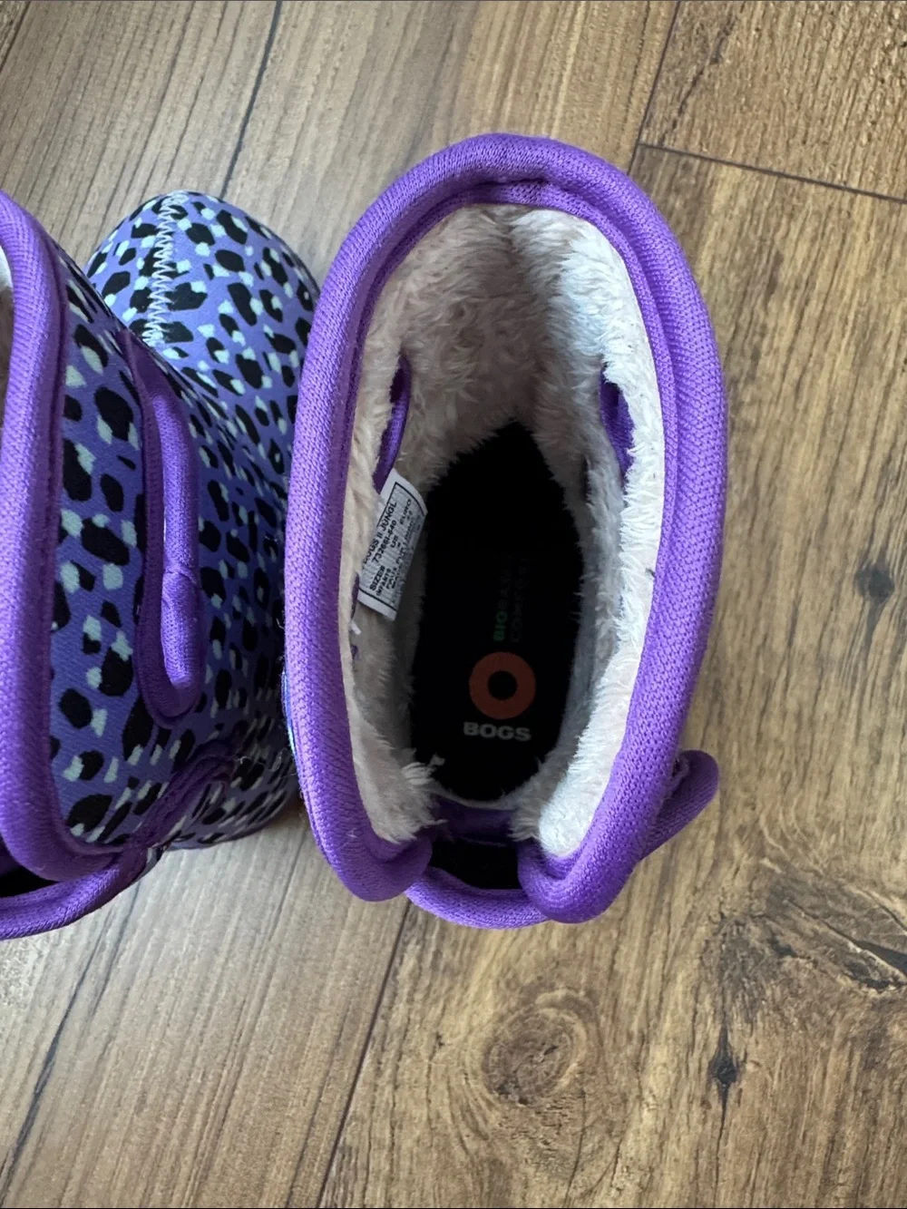 Baby Bogs toddler boots, purple, size 6